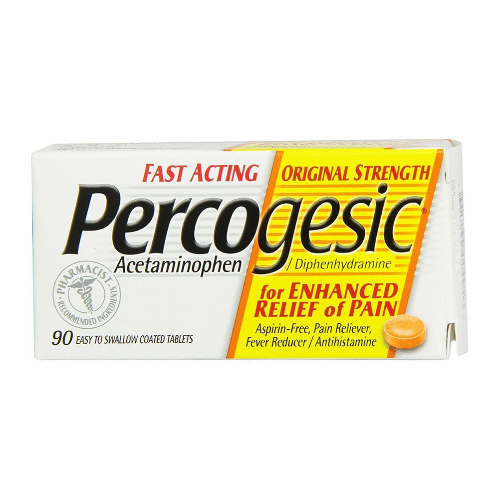 Percogesic Aspirin-Free, Pain Reliever And Fever Reducer Tablets, Original, 90 Ea